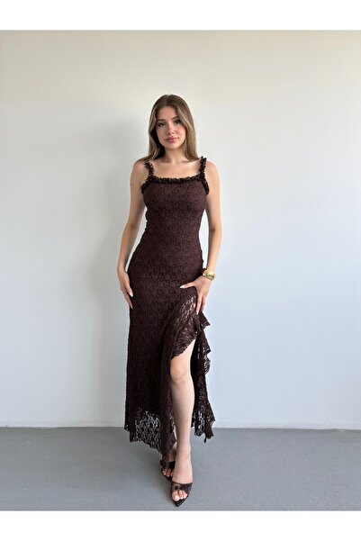 bbeox.com Dantelli Sırt Detay Elbise