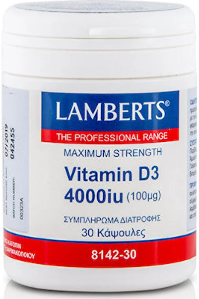 Lamberts Βιταμίνη D3 4000IU (100μg) 30 Ταμπλέτες
