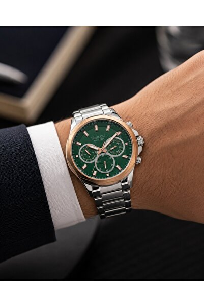 Ferrucci İnce Bilekli Erkeklere Özel Kasa Çap 43mm Fonksiyonlu Çelik Kordon&K...