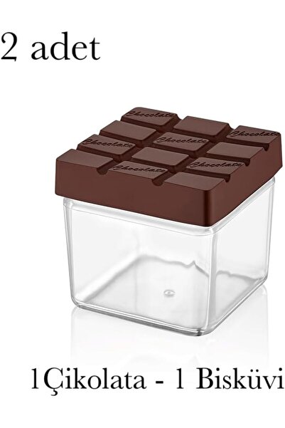 Yıldızan Nht Shop 2 Pieces Biscuit & Chocolate Storage Container Food Storage...