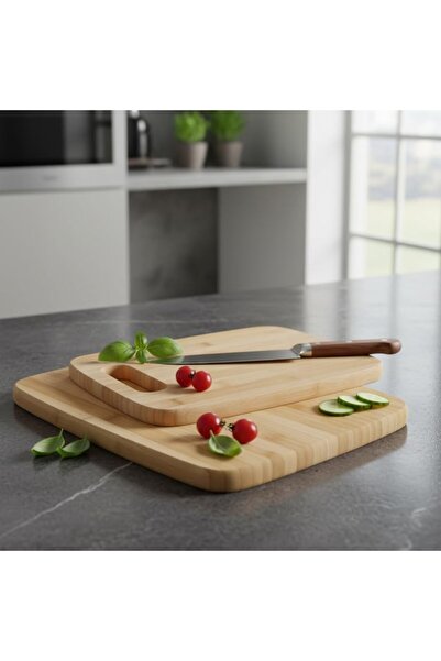 Yıldızan Nry Shop 2-Piece Bamboo Cutting Board Set |   Large and Small Size N...
