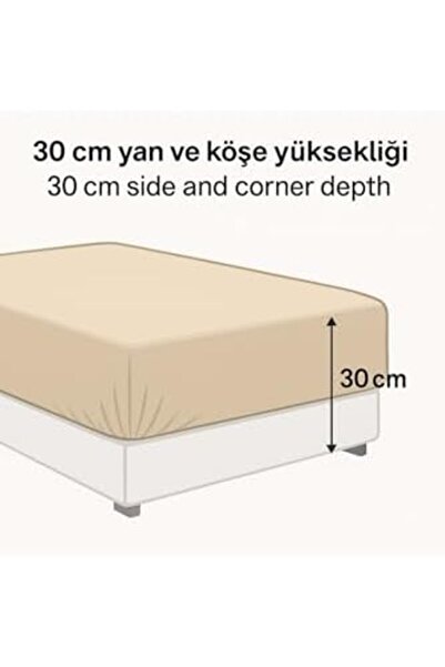 Yıldızan Msa Shop Double Patterned Elastic Sheet Set 160X200 cm + 2 Pillowcas...