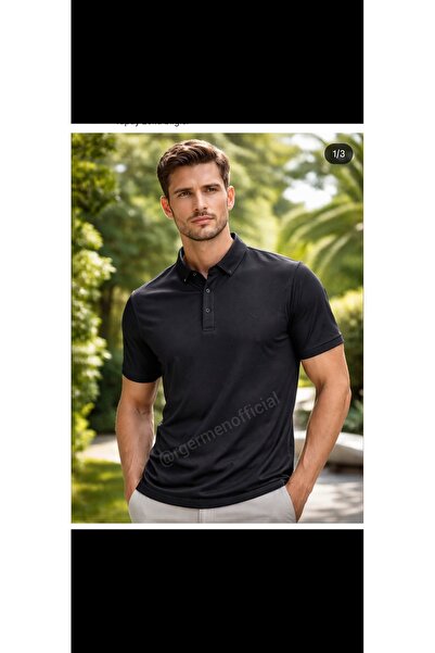 Cinar erkek giyim Men's Polo Neck T-Shirt Slim Fit Combed Cotton Short Sleeve...