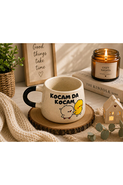Black Arden Socks Siyah Seramik Kupa Bardak 300 Ml Desenli Kahve Ve Çay Kupası