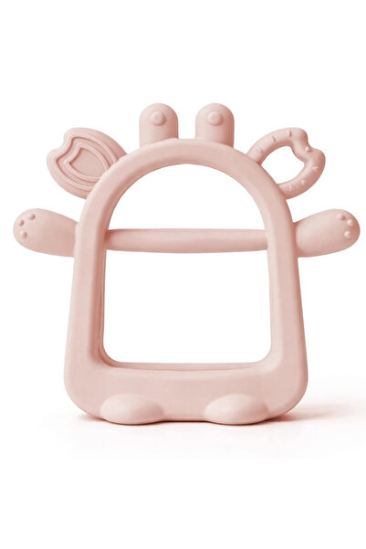 Babyjem Silicone Easy Grip Teether Pink