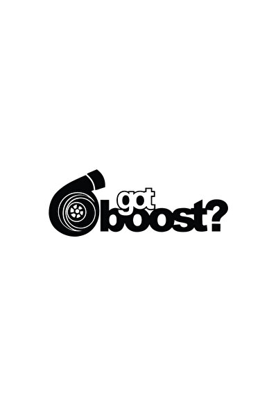 Amo-Stickers Стикер за кола: Получи бууст? 25см Тъмно сиво