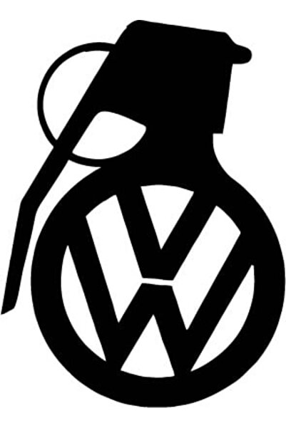 Amo-Stickers Sticker Auto Volkswagen bomb 25cm Alb