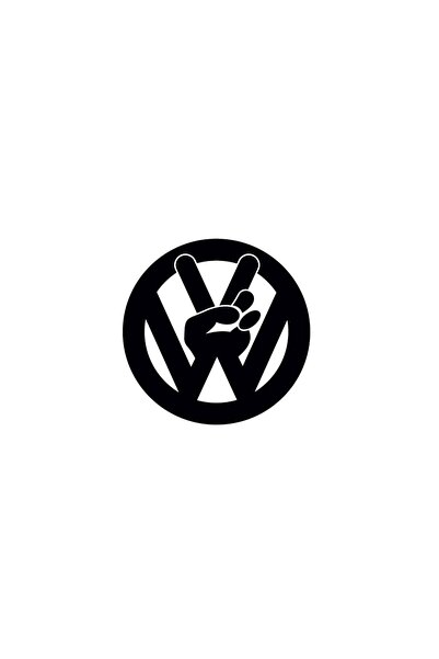 Amo-Stickers Стикер за кола VW Peace 45см Тъмно сив