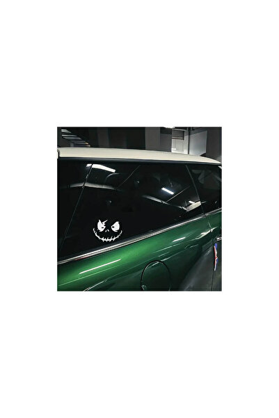 Amo-Stickers Αυτοκόλλητο αυτοκινήτου με διάβρωτο πρόσωπο 45εκ. Κόκκινο
