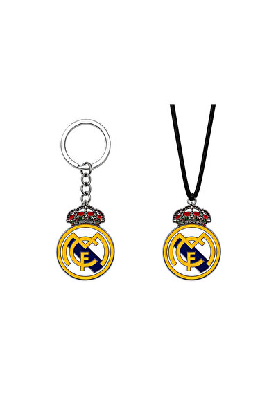 Sal بكج ميدالية مفاتيح وتعليقة سيارة بتصميم نادي ريال مدريد