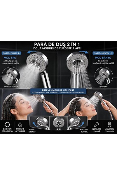 OEM 2-in-1 Shower Head with Rotating Head – Quick Change Left Right