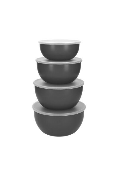 KitchenAid Culinary Tools Set de 4 cutii alimentare KitchenAid, plastic, gri,...