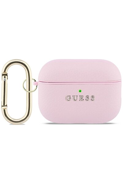 Guess Husă AirPods Pro 3 cu logo texturat, roz