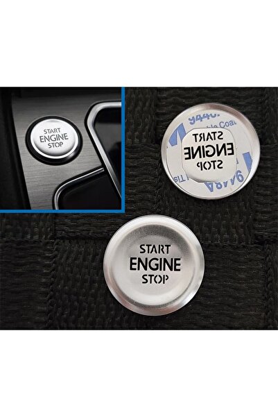 YıldızTuning Passat B8 Start Stop Key Cover Metallic Gray - 3G1959840