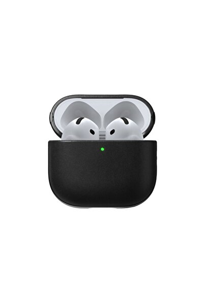 Nomad Husă din piele pentru AirPods 4 - Negru