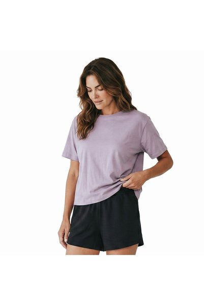 Sportive Lysa Kadın Lila Günlük Stil T-Shirt 26YK0027-LIL
