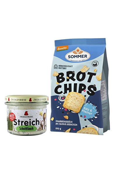 Zwergenwiese Pachet Aperitiv Bio – Cremă Tartinabilă de Arpagic cu Chipsuri C...
