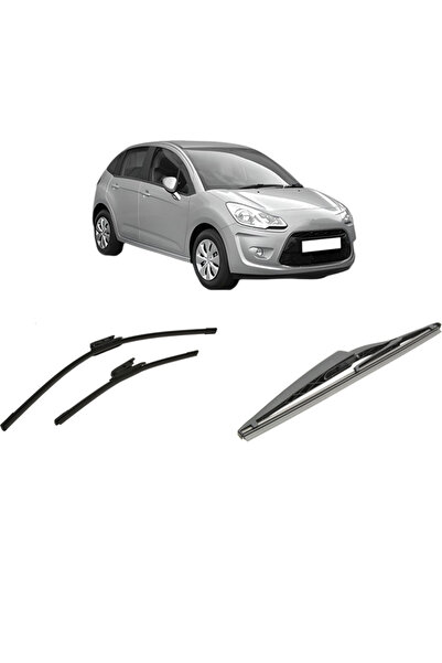 Bosch Σετ 3 υαλοκαθαριστήρων CITROEN C3 II (SC_) από το 2009-2016, για το μπρ...