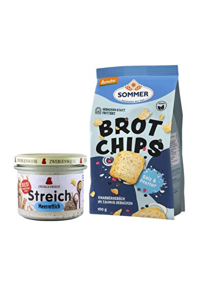 Zwergenwiese Pachet Aperitiv Bio – Cremă Tartinabilă de Hrean cu Chipsuri Cro...