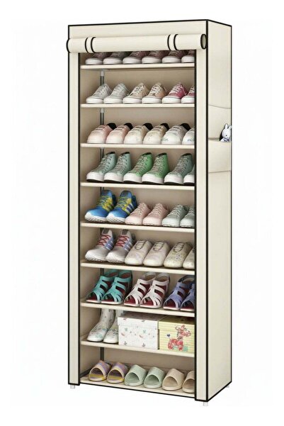 Generic 9-Tier Shoe Organizer With Dustproof Canvas Cover 45-Pair Capacity - ...