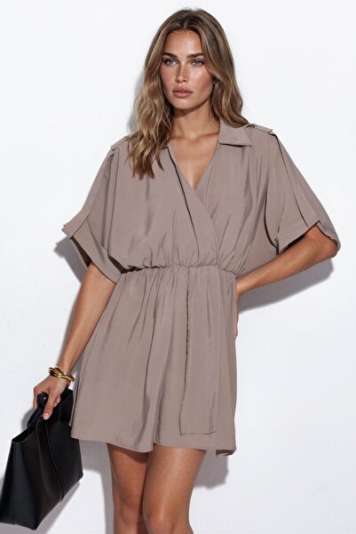 Hiccup Busem Textured Mini Double-Breasted Dress