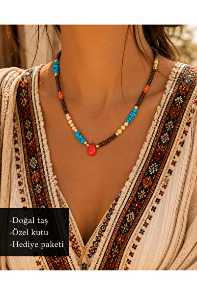 HER ŞEY NOTA www.herseynota.com Bohemian Kaelani Natural Stone Bead Necklace ...