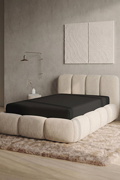 TEOHOMELİNENS Single Jersey Double Elasticated Sheet Premium Quality, 160-180...