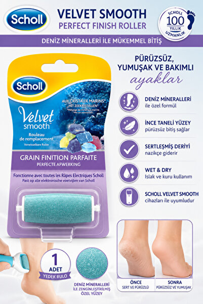 Scholl Velvet Smooth Deniz Mineralli Hassas Bitirme Yedek Rulo Başlığı 1 Adet...