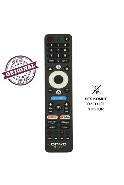 ONVO GOOGLE TV SES KOMUTSUZ LED TV KUMANDA