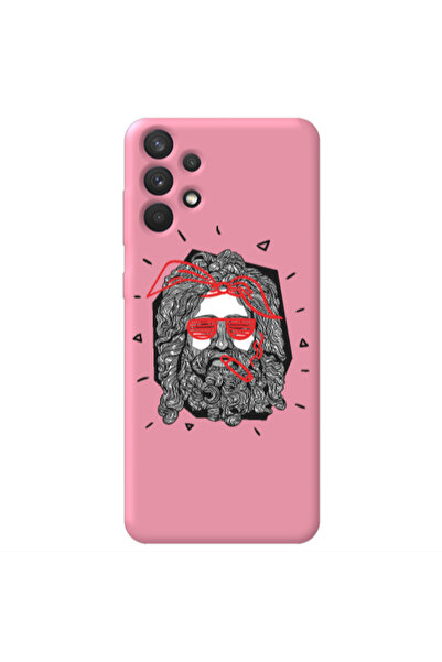 Other Samsung A32 4G Cool glasses Pink Colored Silicone TPU Θήκη