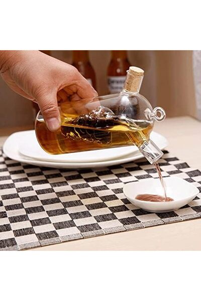 Yıldızan Ohbe Express Store 2-in-1 Olive Oil and Vinegar Dispenser, Transpare...