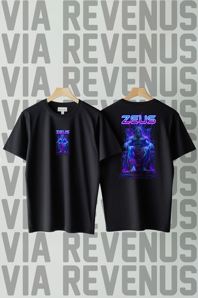 Vordevia Zeus Front and Back Printed Wide Fit 100% Cotton Tshirt