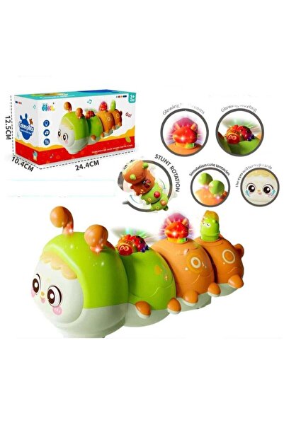 Toybox Crawling Caterpillar Tummy Time Toy with Magnetic Suction Music Light