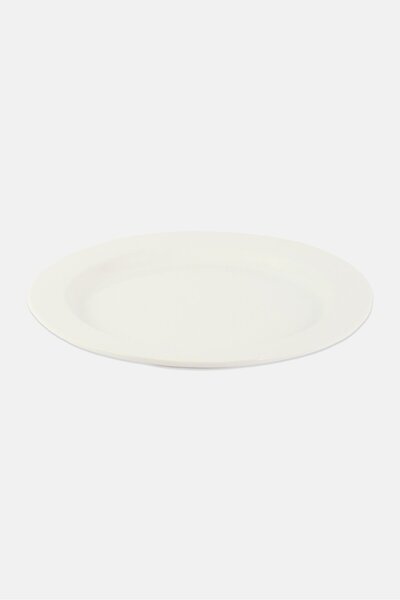 R Squared Zrike Round Platter, White