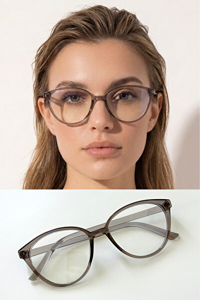 LUNE EYEWEAR LUNA OVAL MAVİ IŞIK KORUMALI ŞEFFAF GÖZLÜK