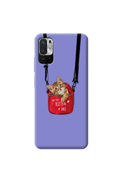Other Xiaomi Redmi Note 10 Pro 5G Kitten Me Purple Colored Silicone TPU Θήκη