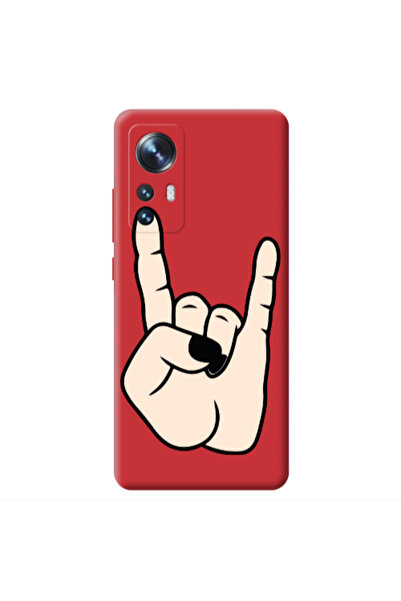 Other Xiaomi Mi 12 Rock Red Colored Silicone TPU Θήκη