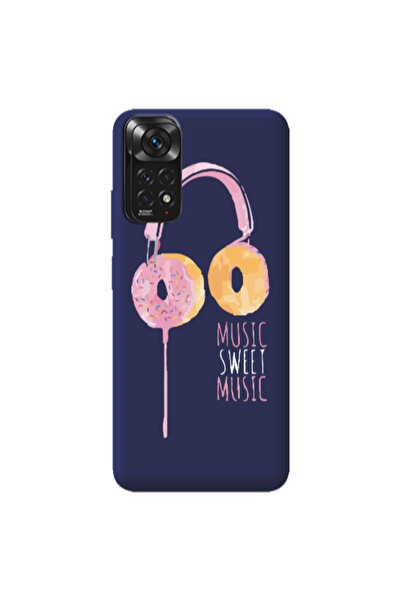 Other Xiaomi Redmi Note 11 4G Donut earphone Dark blue Colored Silicone TPU Θήκη