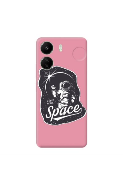 Other Xiaomi Redmi 13C I need more spacee Pink Colored Silicone TPU Θήκη