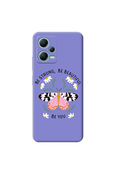Other Xiaomi Redmi Note 12 Pro 5G Be Strong Purple Colored Silicone TPU Θήκη