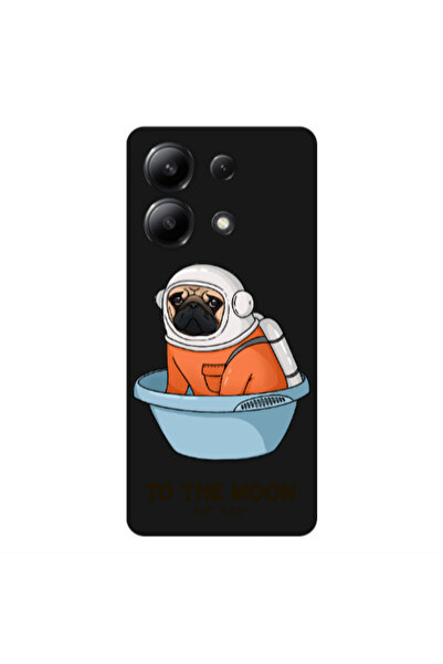 Other Xiaomi Redmi Note 13 4G To the moon Black Colored Silicone TPU Θήκη
