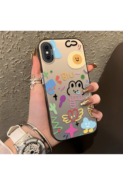 ARTISHELL iPhone X/XS Uyumlu Graffiti desenli, dayanıklı ve şık telefon kılıfı
