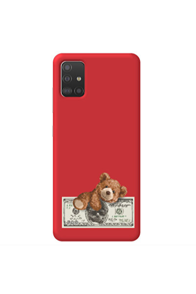 Other Samsung A51 Money Style Red Colored Silicone TPU Θήκη
