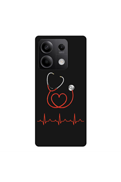 Other Xiaomi Redmi Note 13 5G Stethoscope Black Colored Silicone TPU Θήκη
