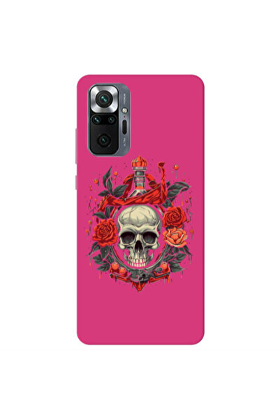Other Xiaomi Redmi Note 10 Pro 4G Flower head Fuchsia Colored Silicone TPU Θήκη