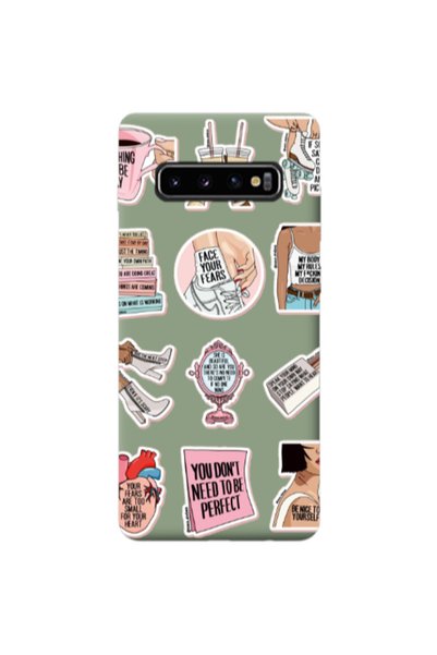 Other Samsung S10 Everything will be okay Light Green Colored Silicone TPU Θήκη