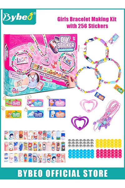 BYBEO Bracelet Making Kit for Girls, Kids Charm Bracelets Kit, DIY Sticker Je...