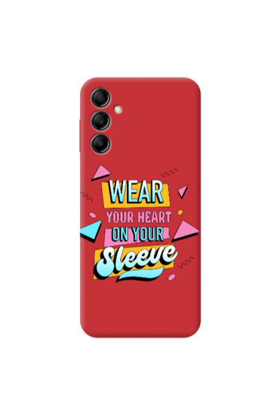 Other Samsung A14 5G Wear Your Heart Red Colored Silicone TPU Θήκη