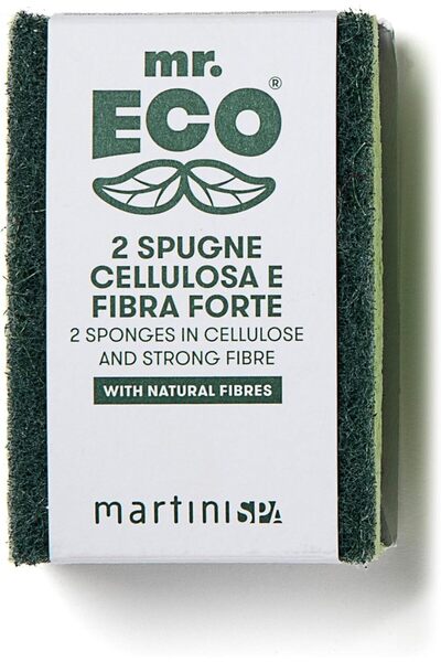 martini Spa - Mr Eco Double Action Cellulose and Strong Fiber Sponges, Green,...