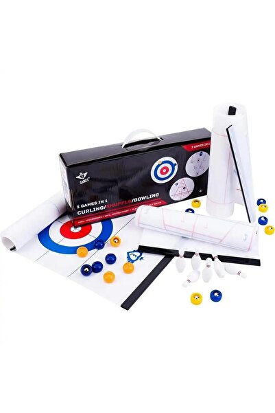OEM Joc de aruncare 3 în 1 Curling Shuffle Bowling 120x28 cm